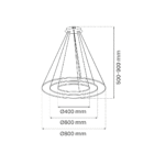 Hängelampe Oriant LED-93W 4000K -Schwarz – Bild 4
