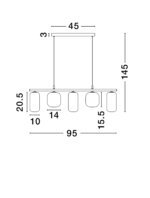 Aelia LED - Pendelleuchte . 5-flamig 19W .3000K – Bild 6