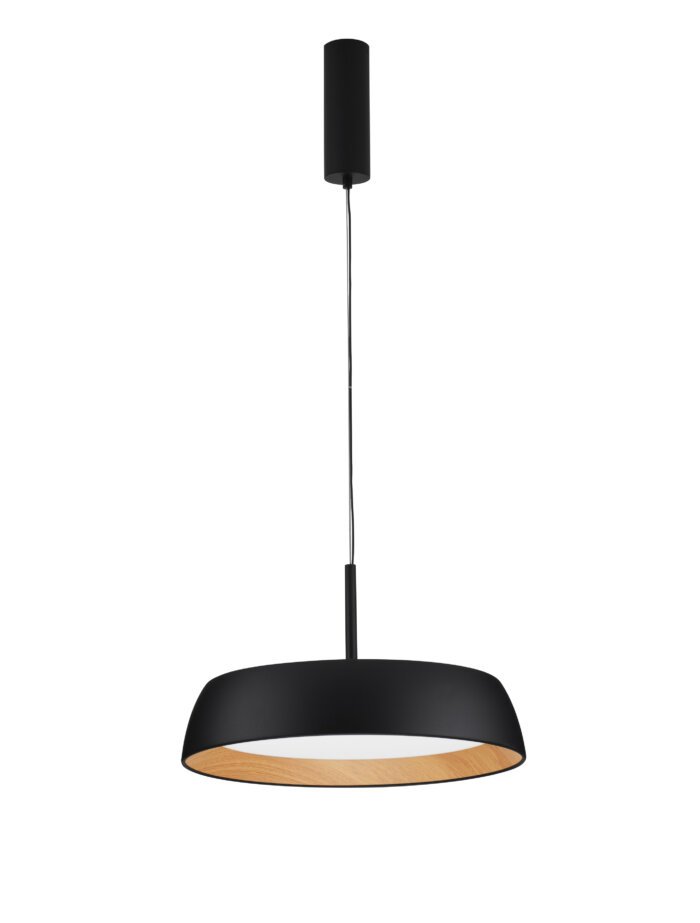 Sigi LED-Pendelleuchte 40W /3000K/3111Lm Schwarz-Holz – Bild 1