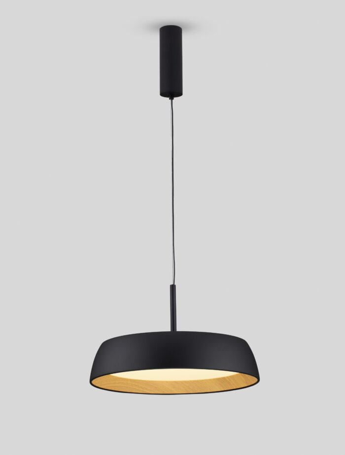 Sigi LED-Pendelleuchte 40W /3000K/3111Lm Schwarz-Holz – Bild 4