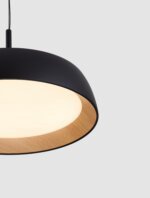 Sigi LED-Pendelleuchte 40W /3000K/3111Lm Schwarz-Holz – Bild 5