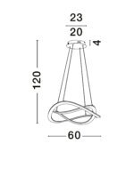 Celestia LED-Pendelleuchte 87W/3000K/Dimmbar – Bild 10