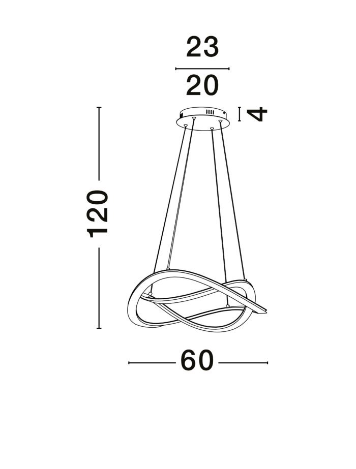 Celestia LED-Pendelleuchte 87W/3000K/Dimmbar – Bild 10