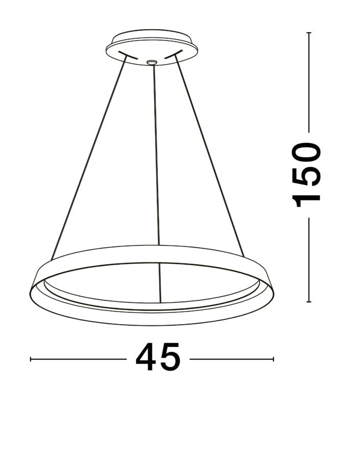 ORMI LED-Pendelleuchte 38W 2700-3000K 2564Lm Dimmbar – Bild 11