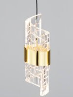 Seneca LED Pendelleuchte 82cm 5-flammig 3000K Schwarz, Gold – Bild 9