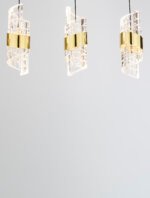 Seneca LED Pendelleuchte 82cm 5-flammig 3000K Schwarz, Gold – Bild 11