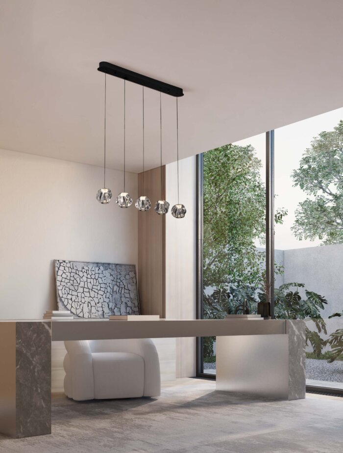 IFOS LED Pendelleuchte 25W . 62CM  . 5-flammig . Dimmbar – Bild 2