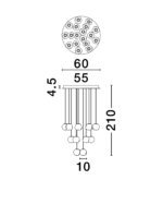 IFOS LED Pendelleuchte 18-flammig . 48W . 3000K . Dimmbar – Bild 10