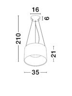 ATIL LED Pendelleuchte 24W . 1268Lm 3000K . IP20 – Bild 4