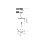 1-Phasenstromschiene LED-Strahler . 1xGU10 Weiß . Chrom – Bild 6