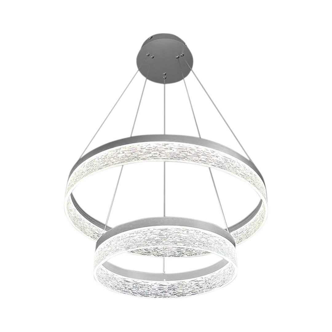 ml2243$g Luce Argento 54W LED – Elegante Doppelring-Pendelleuchte – Bild 5