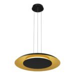 Piattino Nero/Oro Hängeleuchte LED 30W 3000K-4000K-6000K Schwarz/Gold
