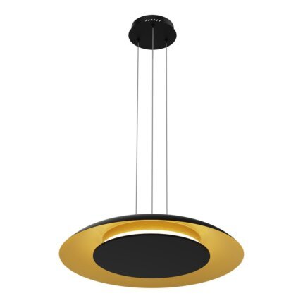 Piattino Nero/Oro Hängeleuchte LED 30W 3000K-4000K-6000K Schwarz/Gold
