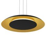 Piattino Nero/Oro Hängeleuchte LED 30W 3000K-4000K-6000K Schwarz/Gold – Bild 6