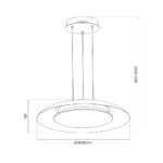 Piattino Nero/Oro Hängeleuchte LED 30W 3000K-4000K-6000K Schwarz/Gold – Bild 4