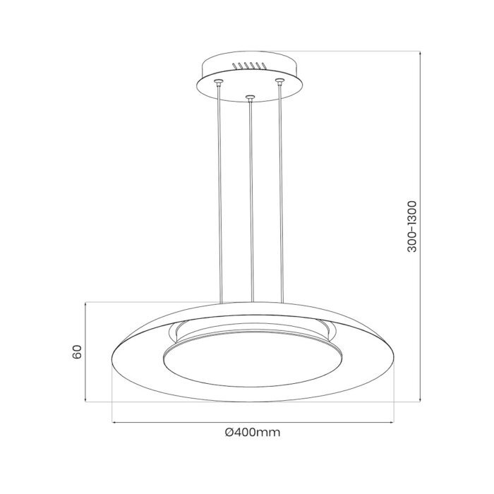 Piattino Nero/Oro LED Hängeleuchte 30W 3000K-4000K-6000K Schwarz/Weiß – Bild 6