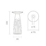 Akku-Tischleuchte Nuflair 245mm 2,2W dimmbar – Bild 9