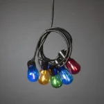 LED Biergartenkette, bunt – Bild 3