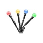 LED Globelichterkette, IP44, Schwarz, dimmbar