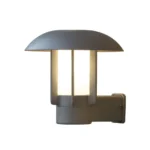 Heimdal Wandleuchte E27, IP44, Silbergrau