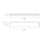 Aufbauleuchte Plank 900mm silber Dim 32/24W – Bild 2