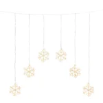 LED Lichtervorh. 6 Schneeflock