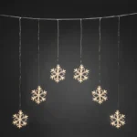 LED Lichtervorh. 6 Schneeflock – Bild 3