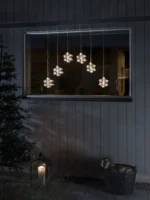 LED Lichtervorh. 6 Schneeflock – Bild 2