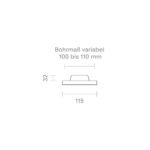 Einbauleuchte Fled Downlight 115mm weiß 6W 3000/4000/5000K – Bild 2