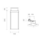 Akku-Solarleuchte Numove 325mm graphitgrau 2,2W – Bild 3