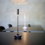 Akku-Tischleuchte Nucandle keramikweiß/chrom 1,6W 2700K IP54 – Bild 3