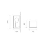 Wandleuchte Nulatern Mini anthrazit IP54 E27 – Bild 4