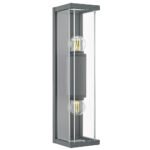 Wandleuchte Nulatern Mini double anthrazit 2xIP54 E27