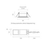 Einbauleuchte Argent IP54 BM68/83mm weiß IP54 8W 3000K – Bild 4