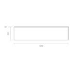 Panel Aufbau Fled 1200x300mm weiß UGR < 22 36W 3000K IP20 – Bild 5