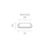 Einbauleuchte 60 Diled 5W 330lm 3000K stahl 36° dim – Bild 2