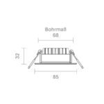 Einbauleuchte 68 Diled 6W 360lm 2700-2100K – Bild 3