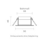 Einbauleuchte Argent IP54 BM68/83mm weiß IP54 8W – Bild 3