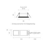 Einbauleuchte Argent IP54 BM68/83mm weiß IP54 8W – Bild 4