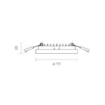 Nivo Einbaubauleuchte fix 111mm 36° – Bild 2
