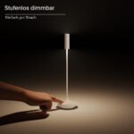Akku-Tischleuchte Nucandle keramikweiß/chrom 1,6W 2700K IP54 – Bild 7