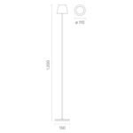 Akku-Stehleuchte Nuindie USB-C 1200mm Tannengrün 2,2W – Bild 30