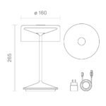 Akku-Glasleuchte Numotion 265 mm tannengrün 2,2W – Bild 6