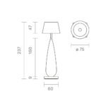 Akku-Tischleuchte Thala 220mm keramikweiß/schwarz 2,3W – Bild 5