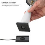 Akku-Tischleuchte Thala 220mm keramikweiß/schwarz 2,3W – Bild 8