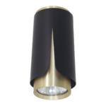 Blumenförmiger, schwarzer und goldener Downlight-Einbaustrahler