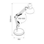 Nexa Schreibtischlampe Schwarz 1xE27 – Bild 8