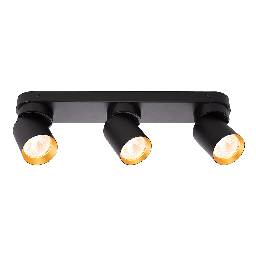 ml9937$b Andy Deckenleuchte 3xGU10 Schwarz + Gold – Bild 1