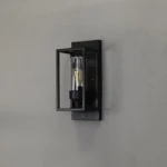 Trani Sensor Wandleuchte E27, IP44, Schwarz – Bild 4