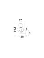 ONETA LED-Wandleuchte 8W, IP20, Matt Schwarz , Triac dimmbar – Bild 7